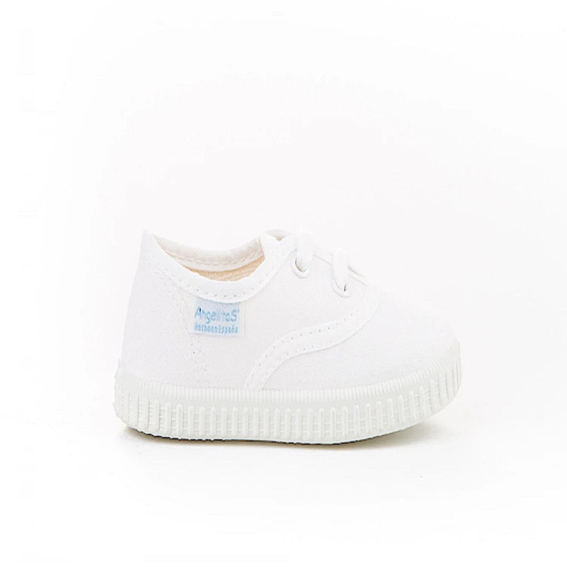 Made in Spain EU20-EU29 Classic Canvas shoes Non Slip Rubber White 